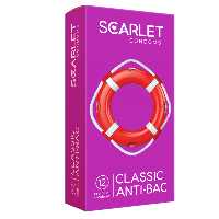 کاندوم اسکارلت مدل CLASSIC ANTI BAC بسته 12 عددی