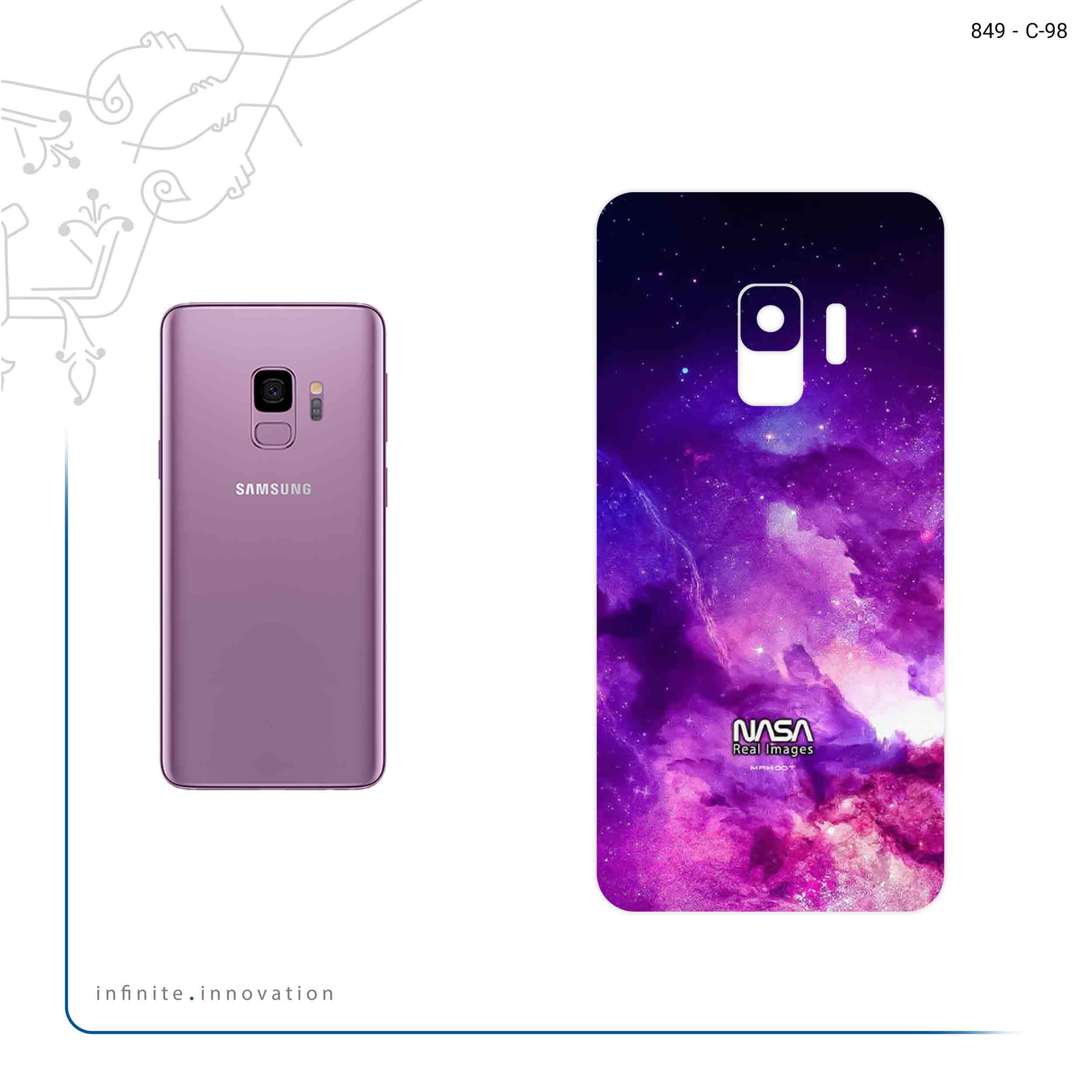 برچسب پوششی ماهوت مدل Universe b NASA 12 مناسب برای گوشی موبایل سامسونگ Galaxy S9