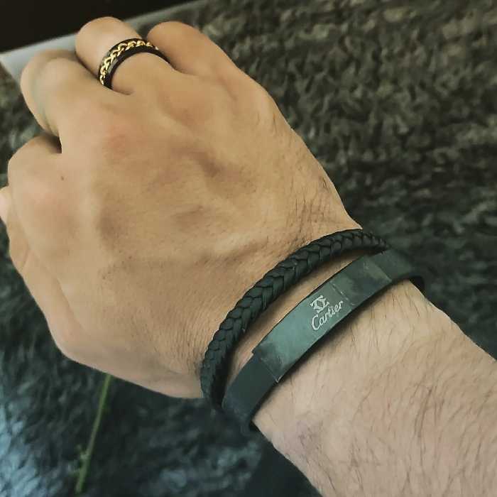 دستبند چرمی کارتیر (حلقه کارتیر)