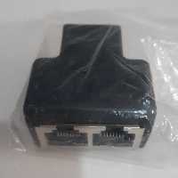 تبدیل اصلی  1 به 2 شبکه RJ45 رنگ مشکی