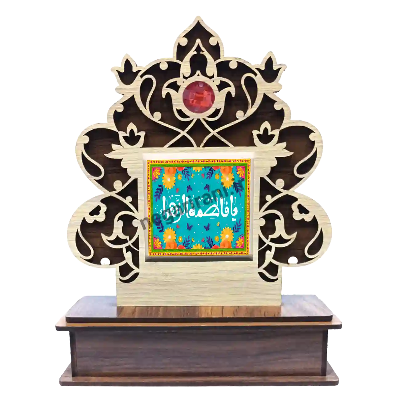 تندیس کاشی گلدار یا فاطمه الزهرا مدل 2C 86