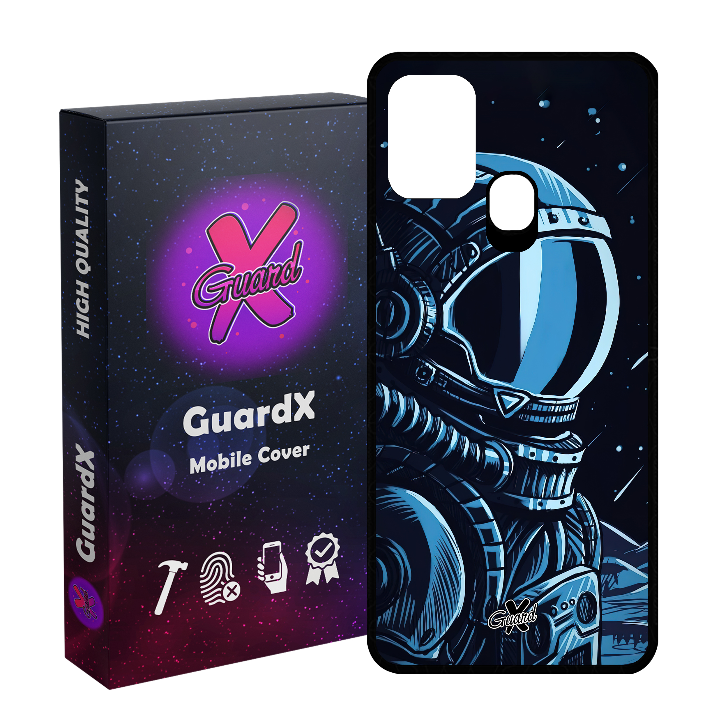 کاور گارد ایکس طرح فضانورد مدل Glass10473 مناسب برای گوشی موبایل سامسونگ Galaxy M31 / M31 Prime / F41