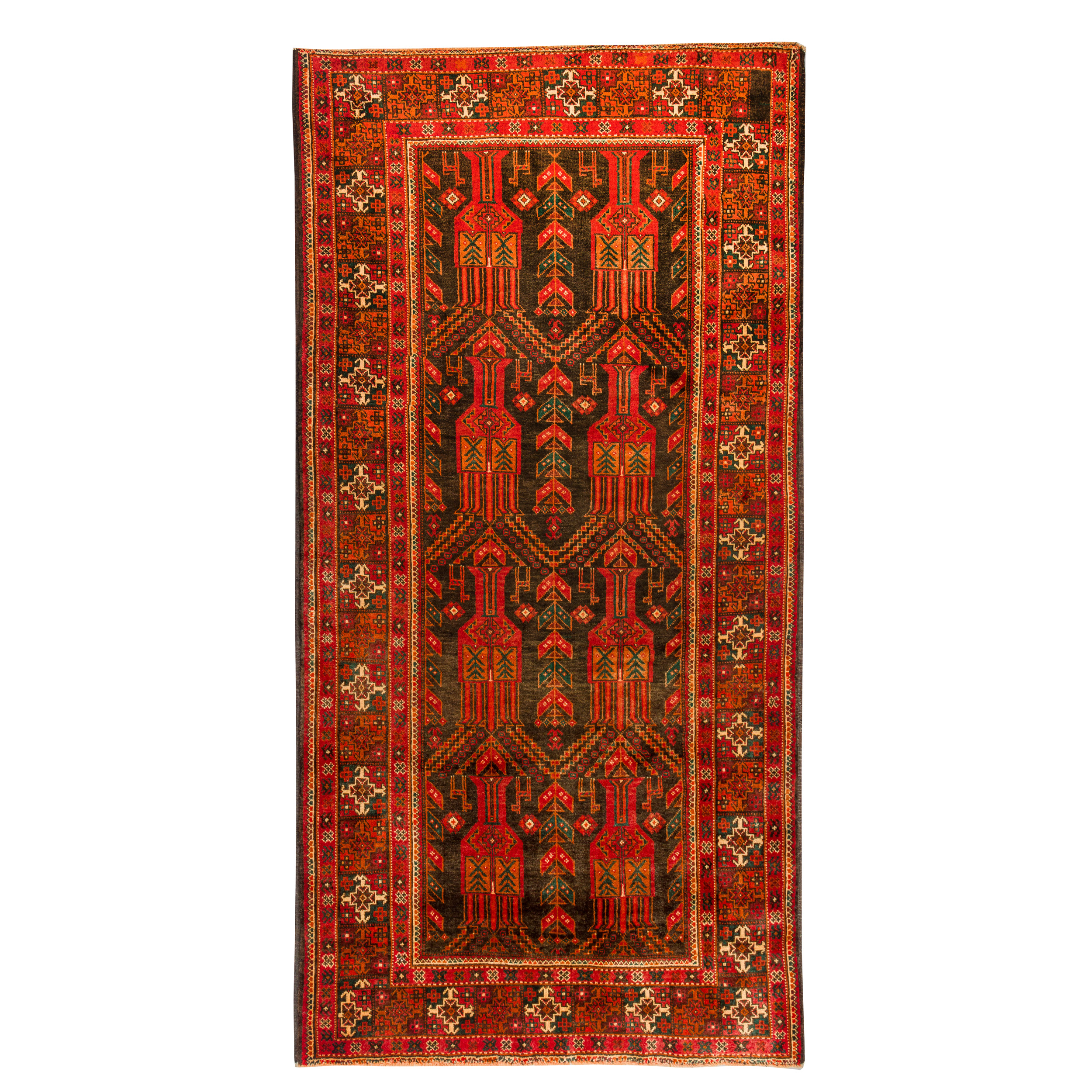 فرش دستبافت سه و نیم متری مدل نقشه بلوچ  کد 33.1861