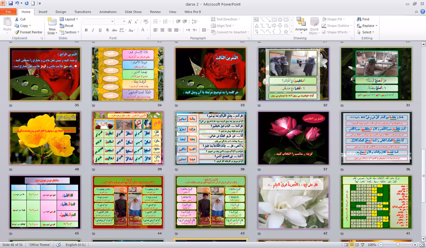 پاورپوينت عربي هشتم درس دوم