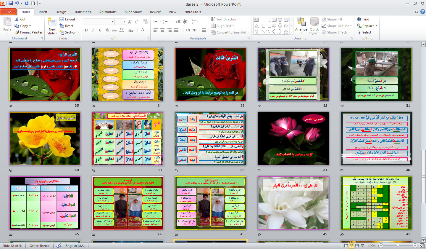 پاورپوينت عربي هشتم درس دوم