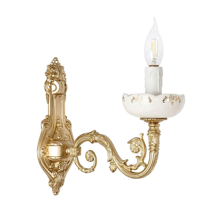 چراغ دیواری تک شعله چشمه نور کد C2912/1W-WT