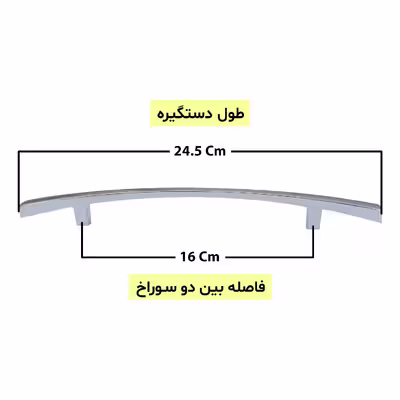 دستگیره کابینت نوین کاران مدل 600160 بسته 2 عددی