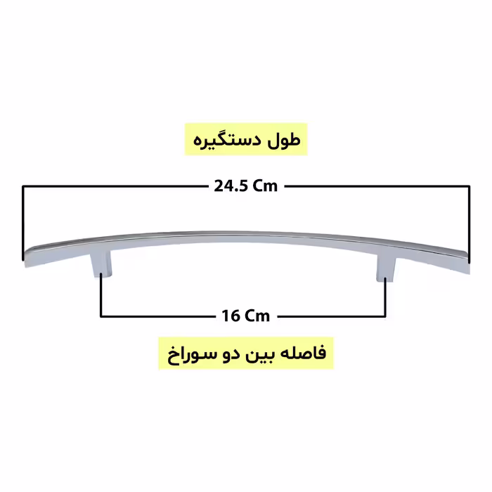 دستگیره کابینت نوین کاران مدل 600160 بسته 2 عددی