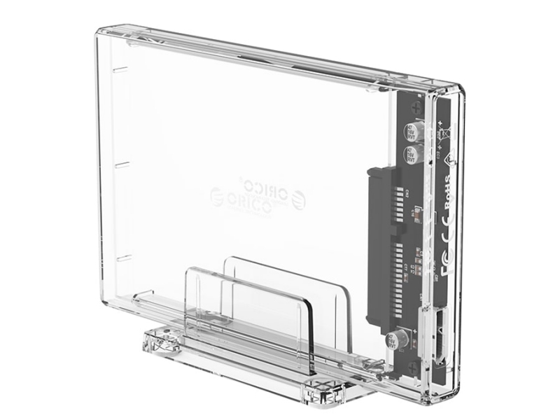 باکس هارد اینترنال به اکسترنال اوریکو با استند ORICO 2.5 inch Transparent USB3.0 Hard Enclosure Stand 2159U3