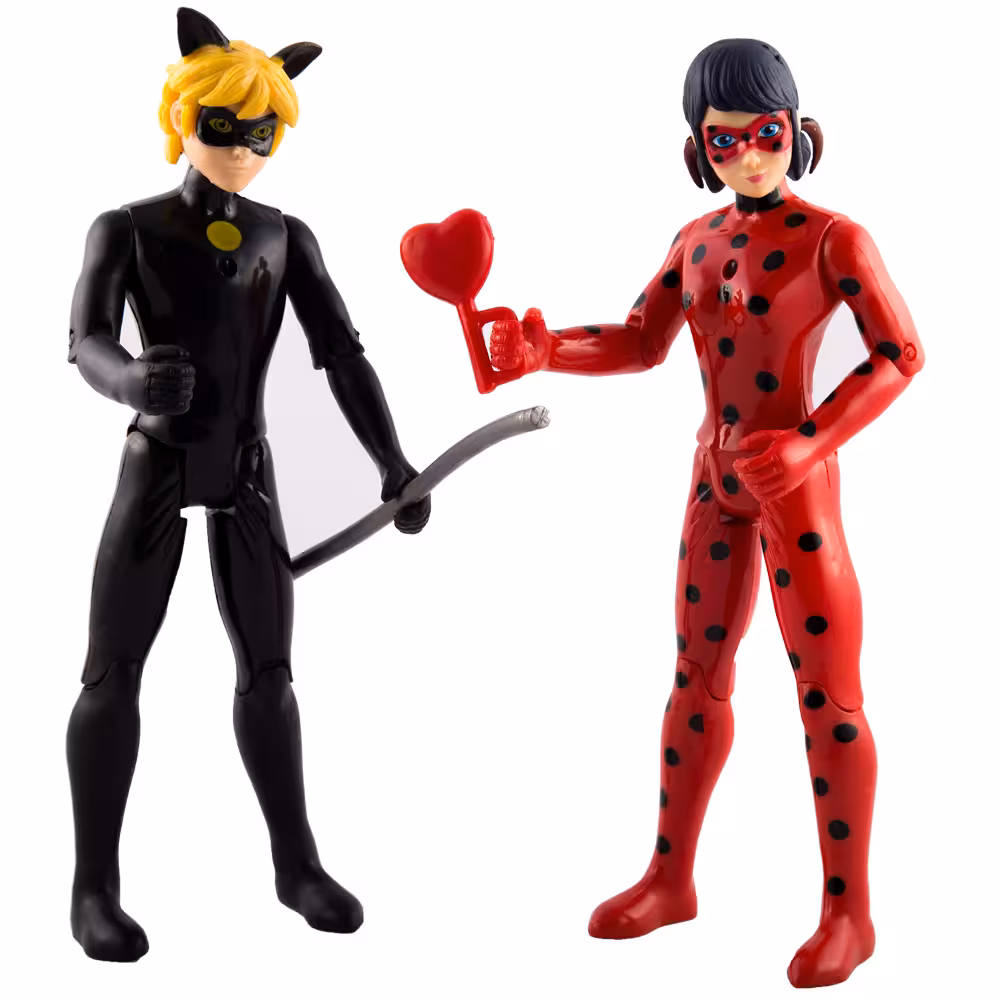 اکشن فیگور مدل Ladybug &amp; Cat Noir بسته دو عددی