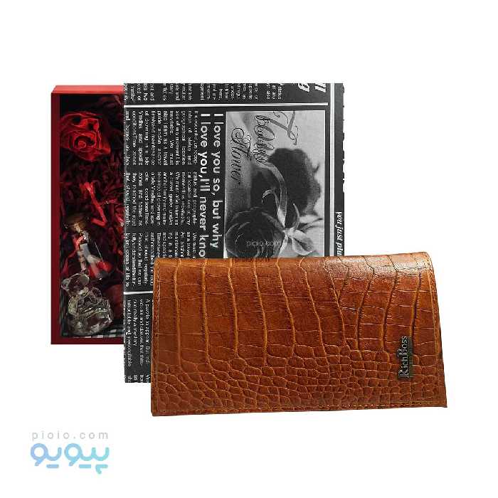 پک کادو ولنتاین کیف پول بلند مردانه طرح پوست ماری