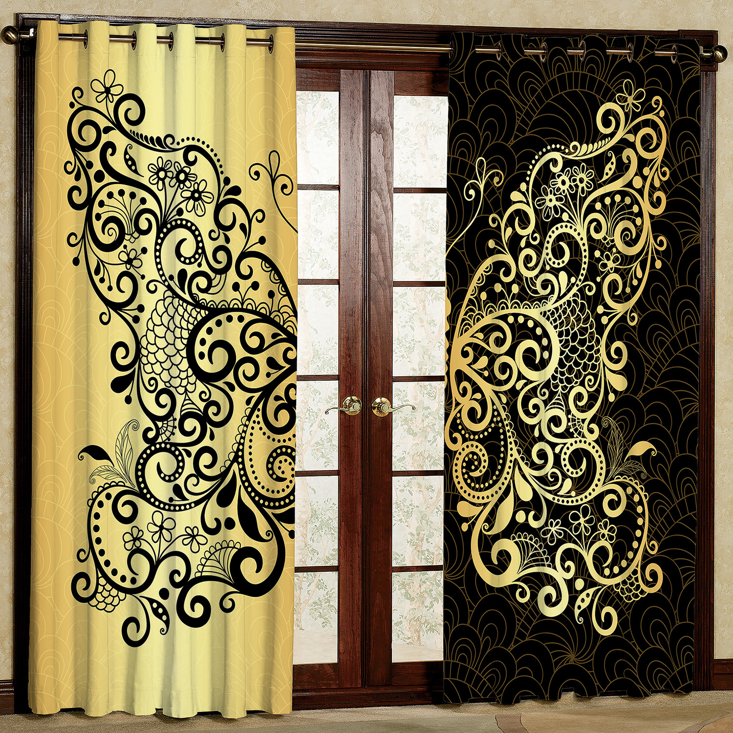 پرده مدل پروانه هازان پانچی کد 2589 سایز 140x200 سانتی متر