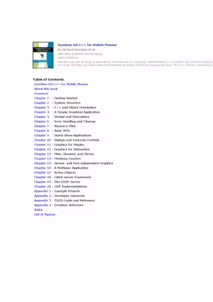 خرید و دانلود نسخه کامل کتاب Symbian OS C   for Mobile Phones