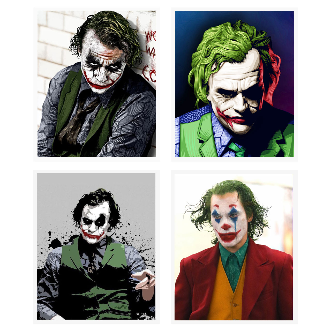  آویز تزیینی طرح جوکر مدل J3 مجموعه 4 عددی