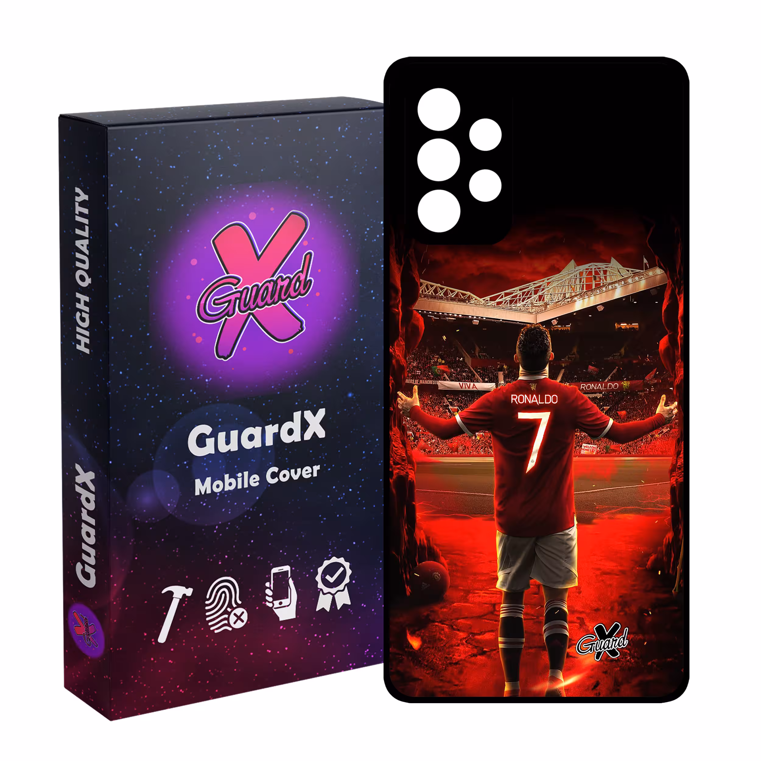 کاور گارد ایکس طرح Ronaldo مدل Glass10397 مناسب برای گوشی موبایل سامسونگ Galaxy A52
