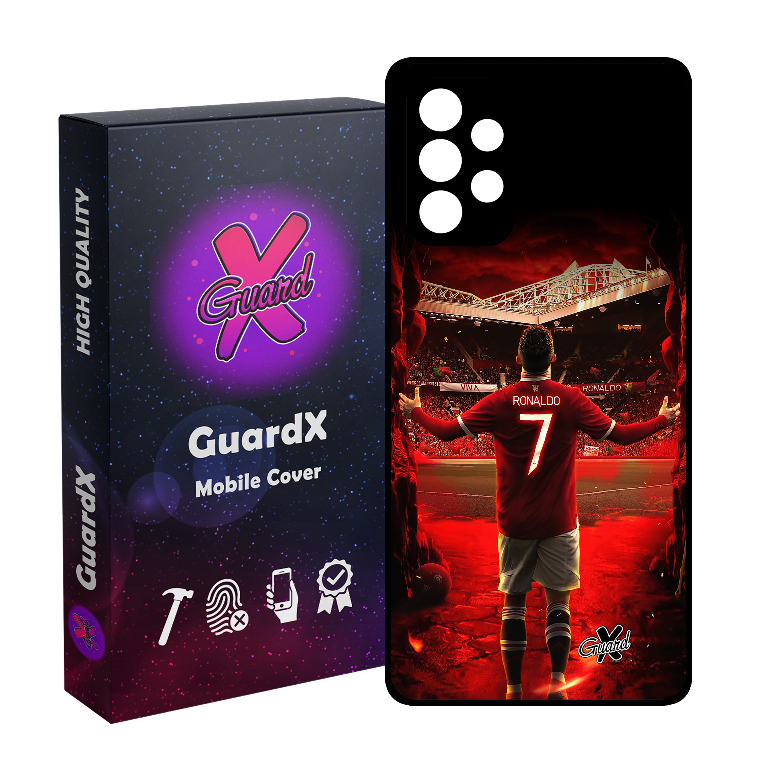 کاور گارد ایکس طرح Ronaldo مدل Glass10397 مناسب برای گوشی موبایل سامسونگ Galaxy A52