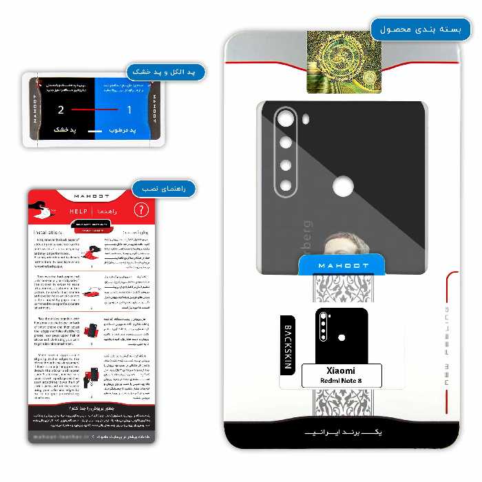 برچسب پوششی ماهوت مدل Mark Zuckerberg مناسب برای گوشی موبایل شیائومی Redmi Note 8