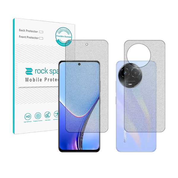 گلس صفحه نمایش و پشت گوشی ریلمی 11X مدل نانو هیدروژل گیمینگ برند راک اسپیس کد SS