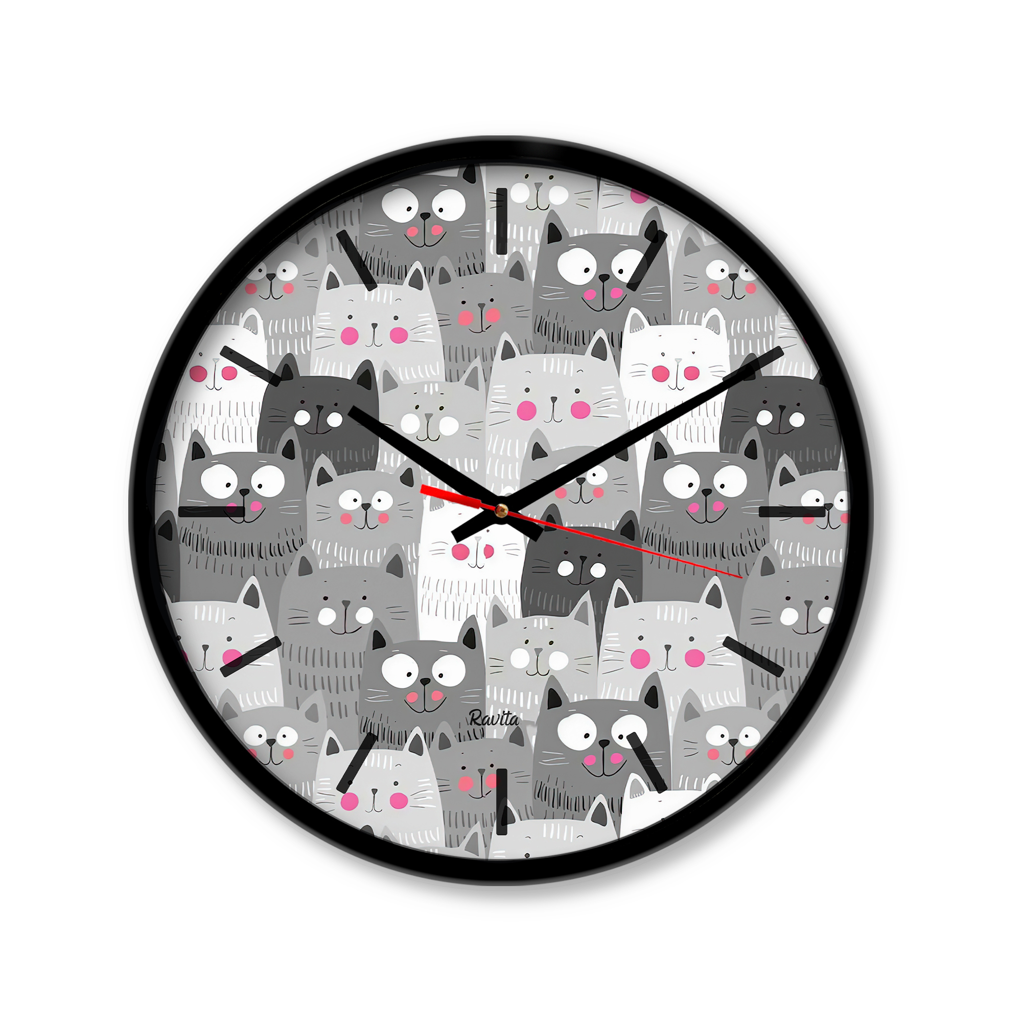 ساعت رومیزی راویتا مدل گربه‌ها کد 1309