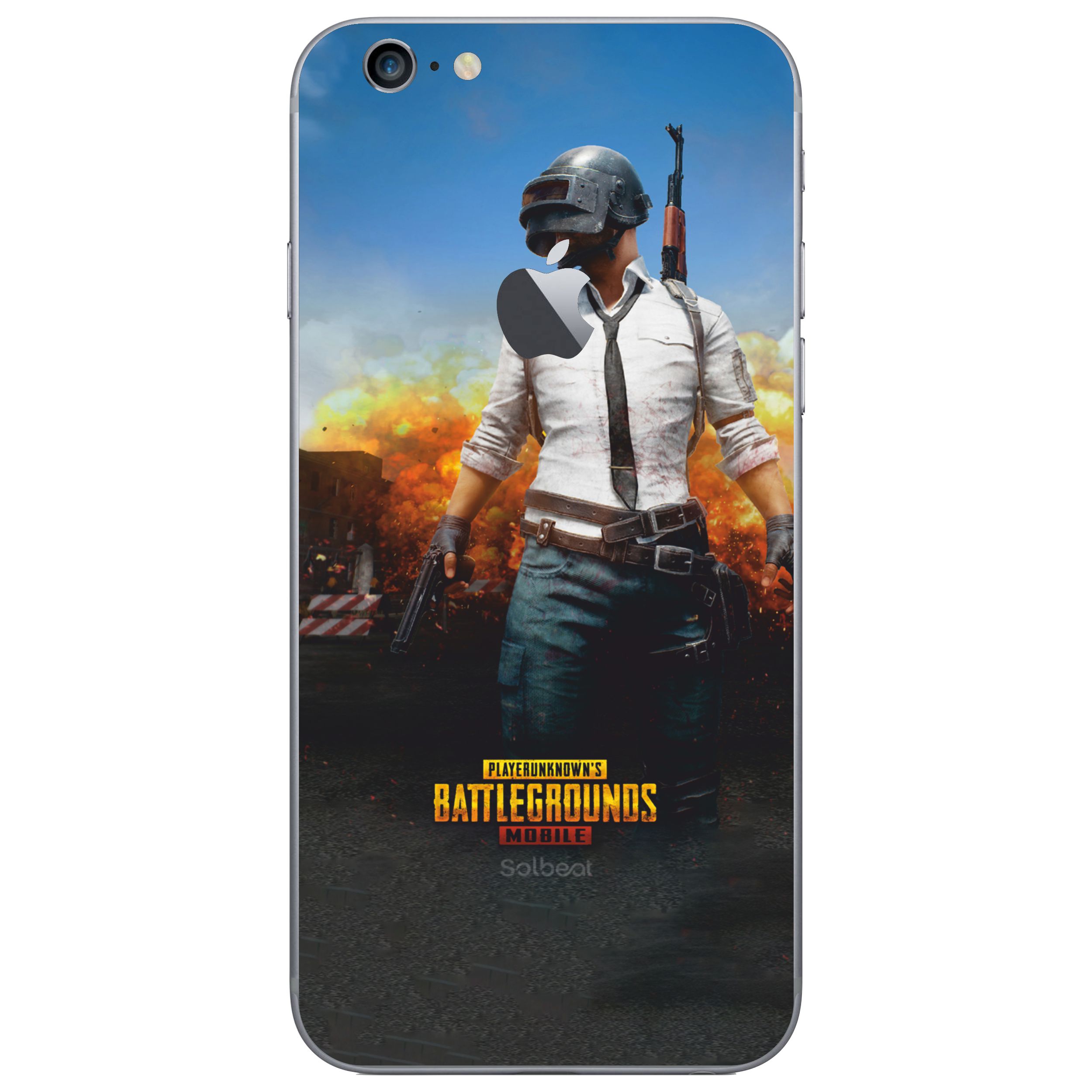برچسب پوششی سلبیت مدل PUBG مناسب برای گوشی موبایل اپل iPhone 6/6s