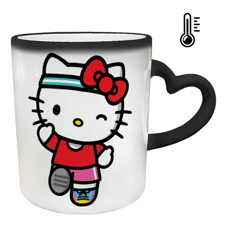 ماگ حرارتی مدل دسته قلبی طرح کیتی کد 97