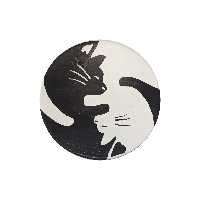 بشقاب دیوارکوب سفالی مدل گربه کد 338