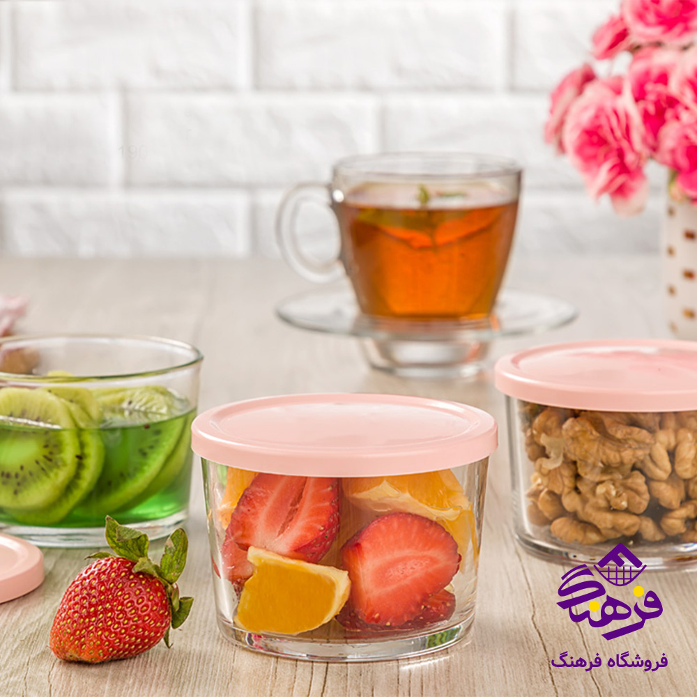 ظرف شیشه ای لیمون 190کادو