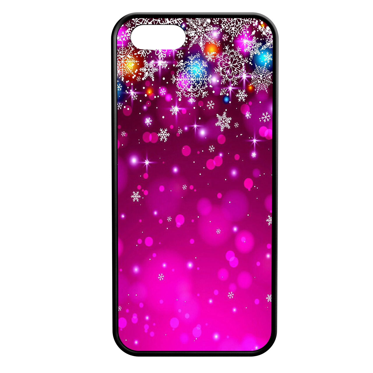 کاور طرح برف بنفش کد 8963 مناسب برای گوشی موبایل اپل iphone 5/5s/se