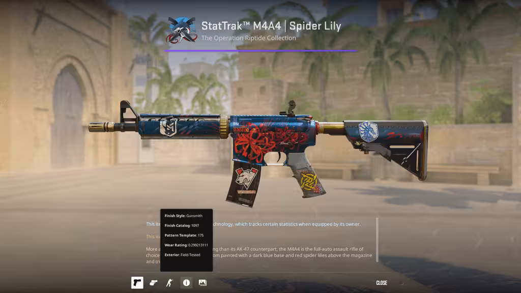 StatTrak™ M4A4 | Spider Lily [FT] (Field Tested)