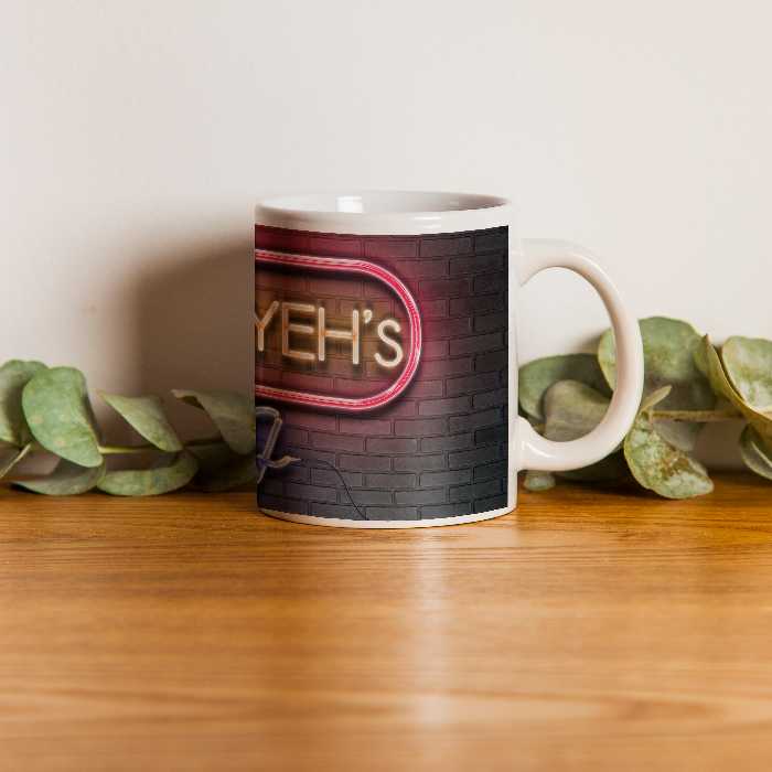 ماگ طرح تابلو نئون مدل رقیه