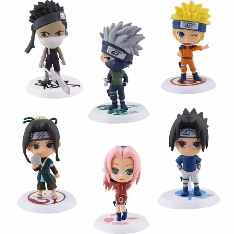 فیگور طرح انیمه مدل Narato Chibi بسته 6 عددی
