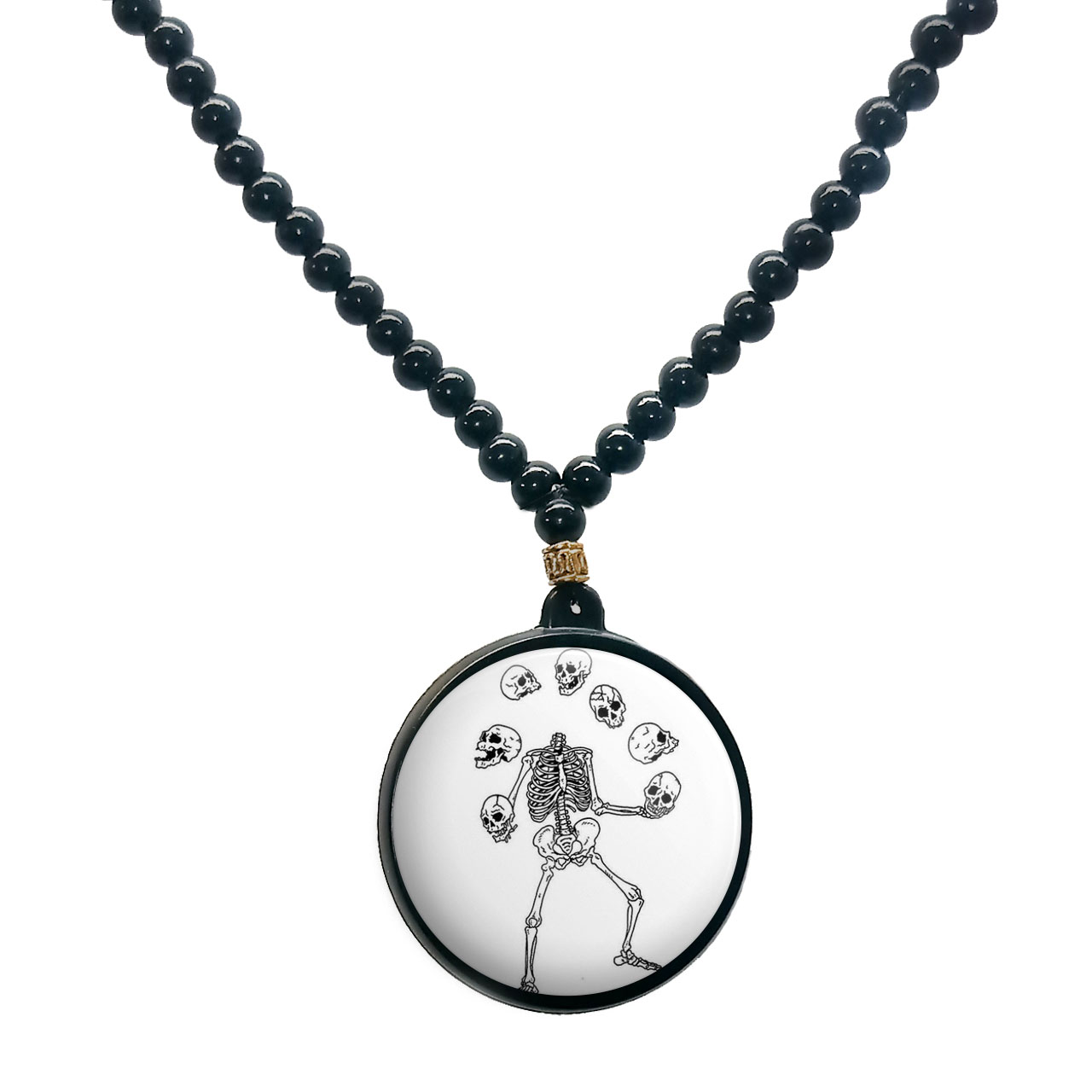 گردنبند پرمانه طرح اسکلت کد pmd.6144 مدل دو طرفه