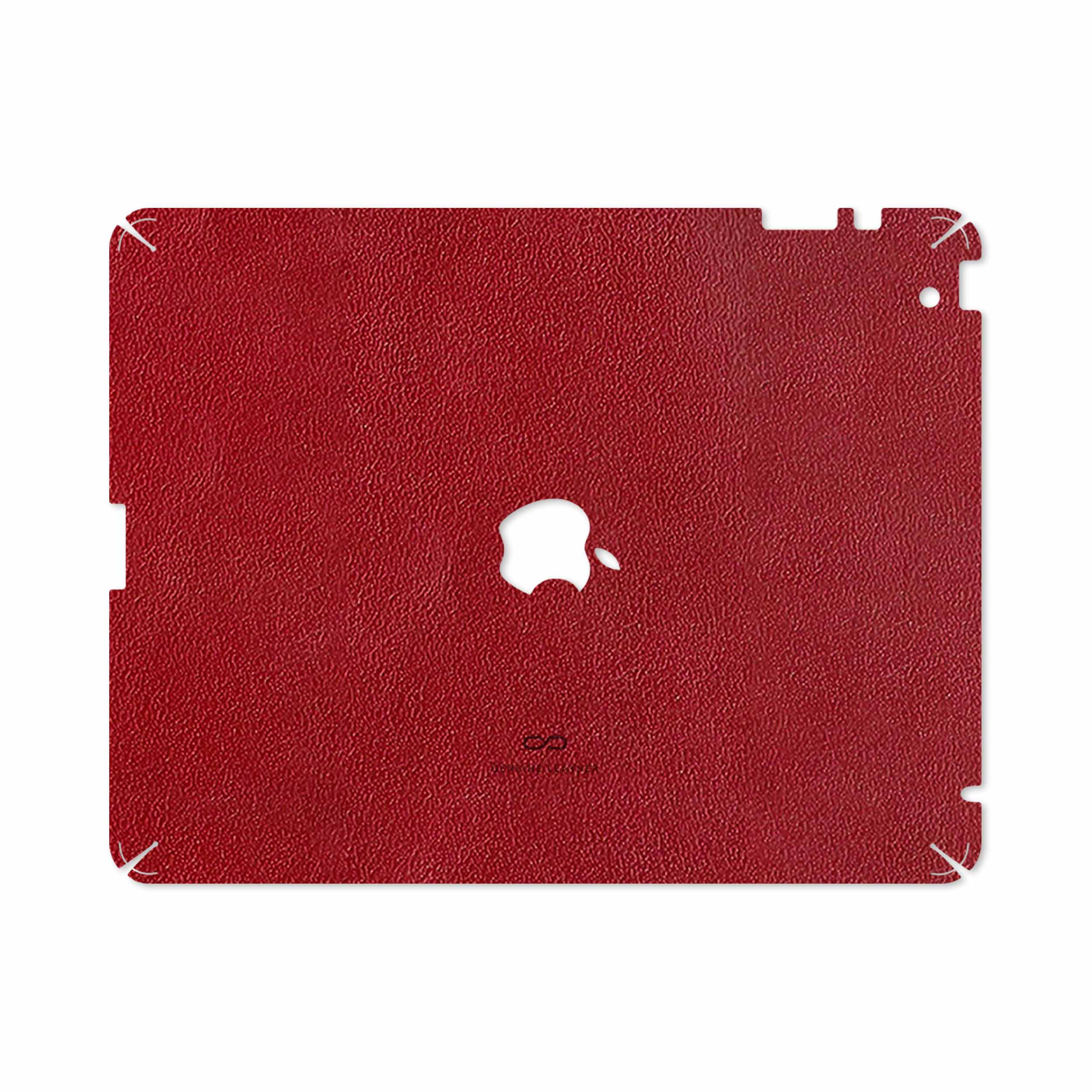 برچسب پوششی ماهوت مدل Red-Leather مناسب برای تبلت اپل iPad 2 2011 A1396