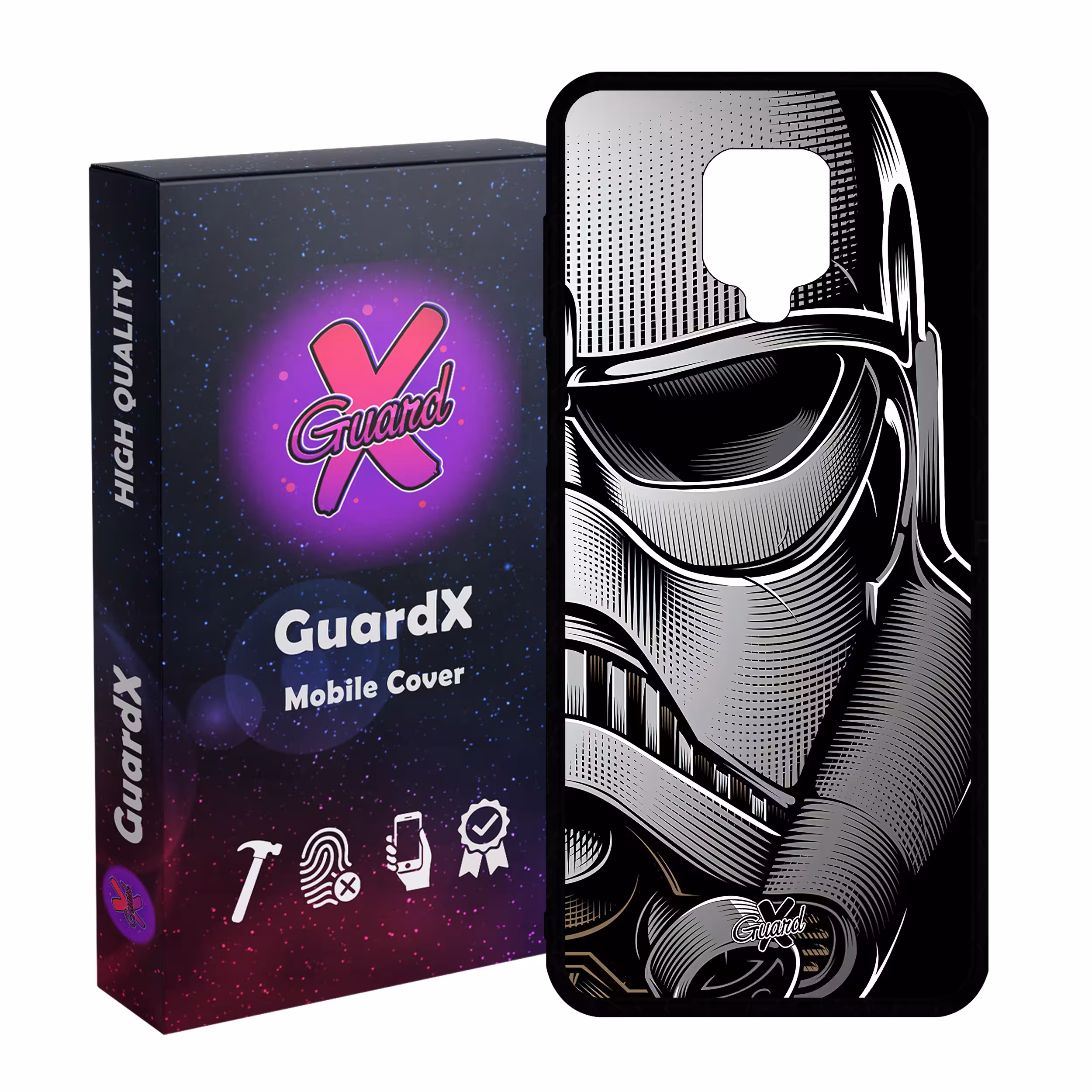 کاور گارد ایکس طرح جنگ ستارگان مدل Glass10454 مناسب برای گوشی موبایل شیائومی Redmi Note9 Pro/Note 9 Pro Max/Redmi Note 9S/MI Poco M2 Pro