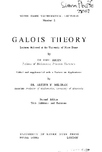 خرید و دانلود نسخه کامل کتاب Galois Theory