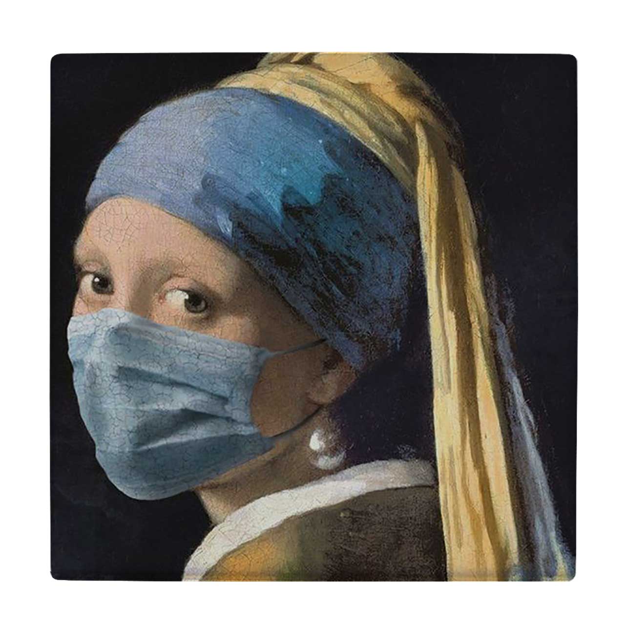  کاشی کارنیلا طرح دختری با گوشواره مروارید کد wkk412