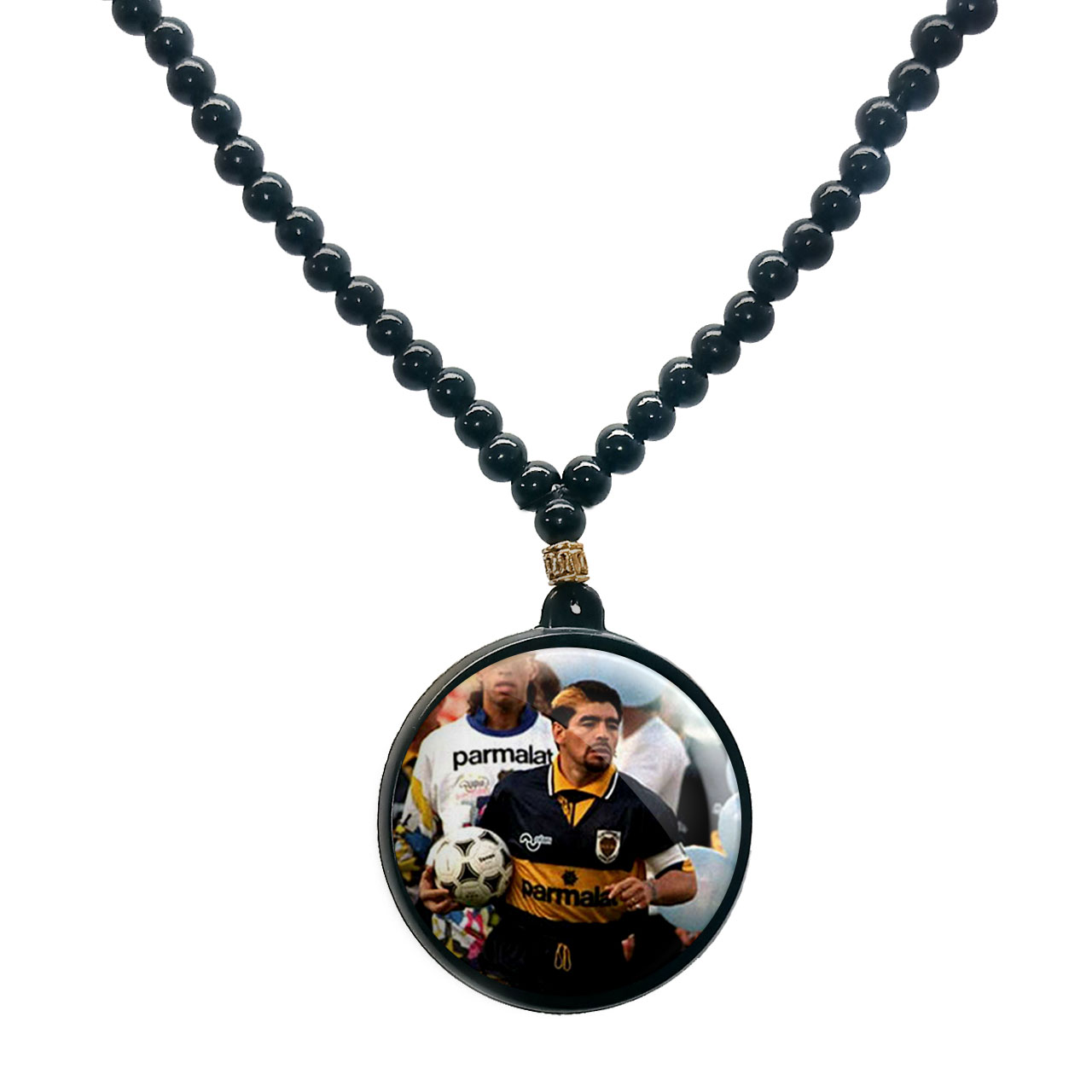 گردنبند پرمانه طرح مارادونا کد pmd.16560 مدل دو طرفه