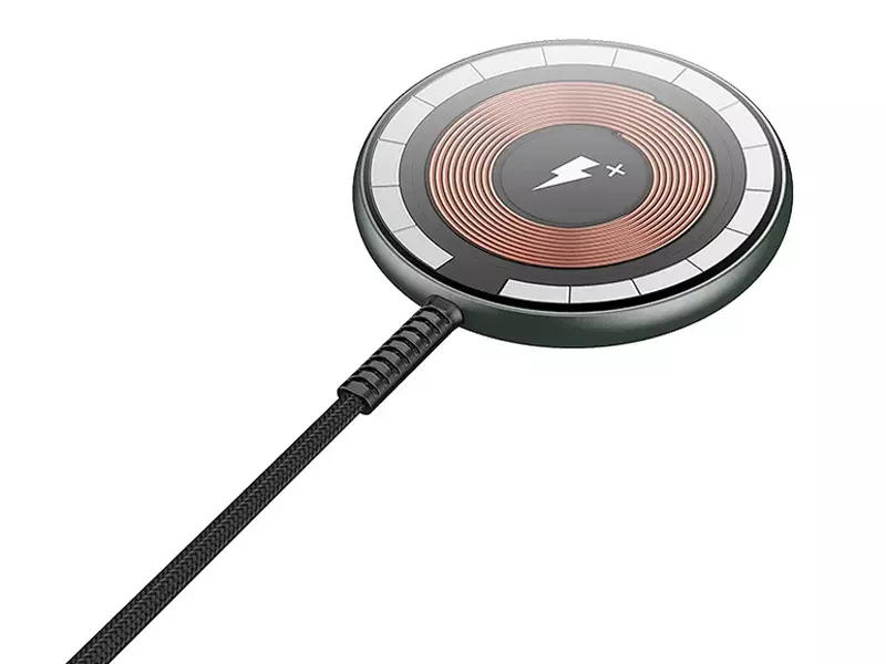 شارژر بی سیم مگنتی 15 وات ویوو مدل M14 Transparent Magnetic Wireless Charger