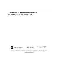خرید و دانلود نسخه کامل کتاب Zadania z programowania w jezyku C C  , cz. I