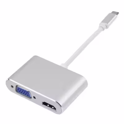 مبدل USB-C به HDMI/VGA مدل ph3206