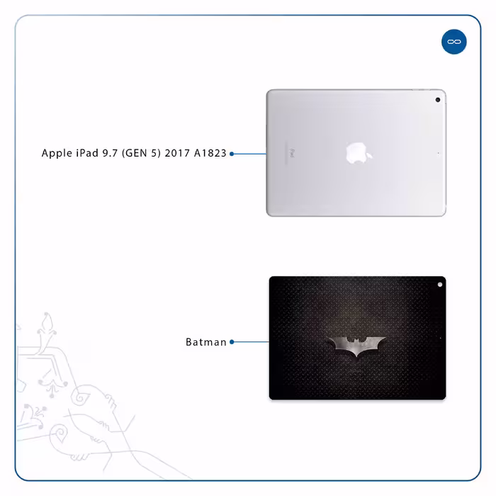 برچسب پوششی ماهوت مدل Batman مناسب برای تبلت اپل iPad 9.7 (GEN 5) 2017 A1823