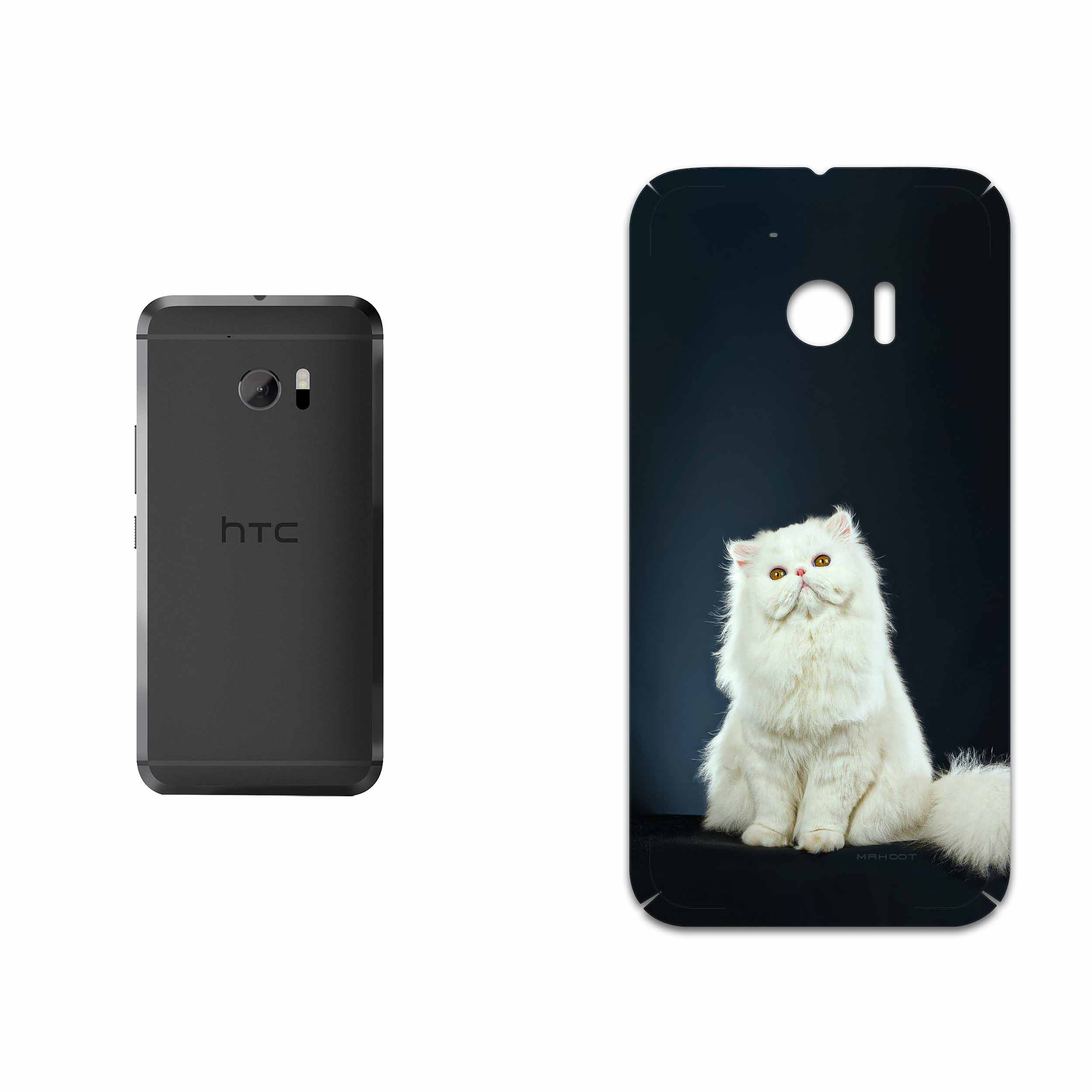 برچسب پوششی ماهوت مدل Persian cat مناسب برای گوشی موبایل اچ تی سی 10