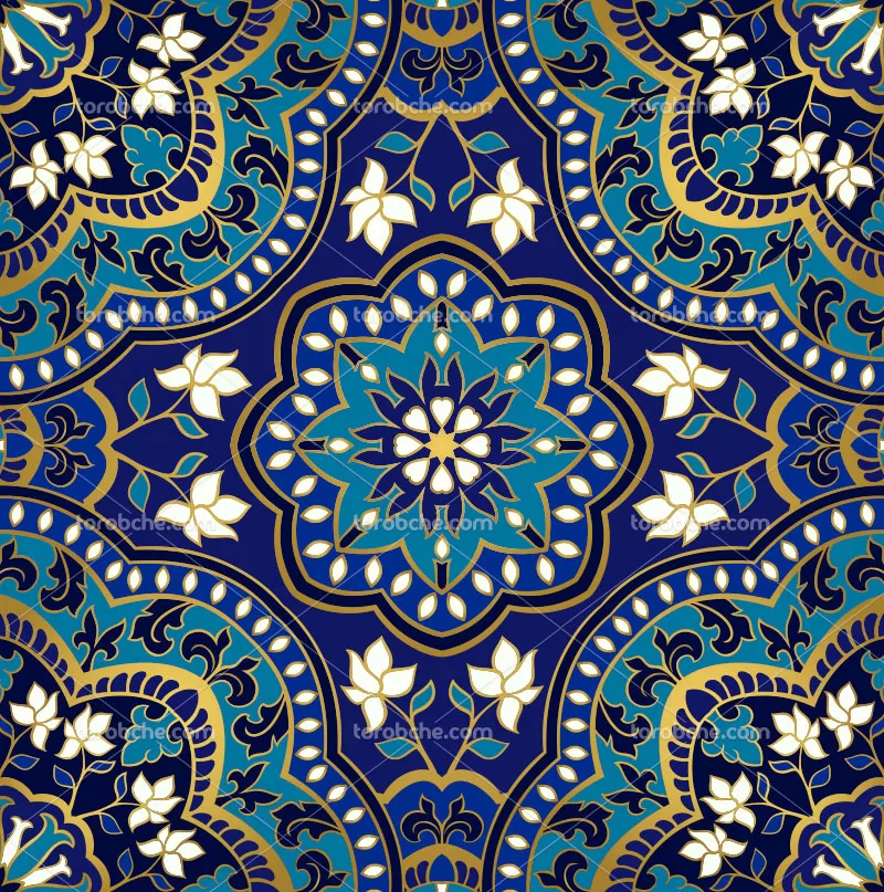 وکتور کاشی کاری سنتی | گرافیک با طعم تربچه