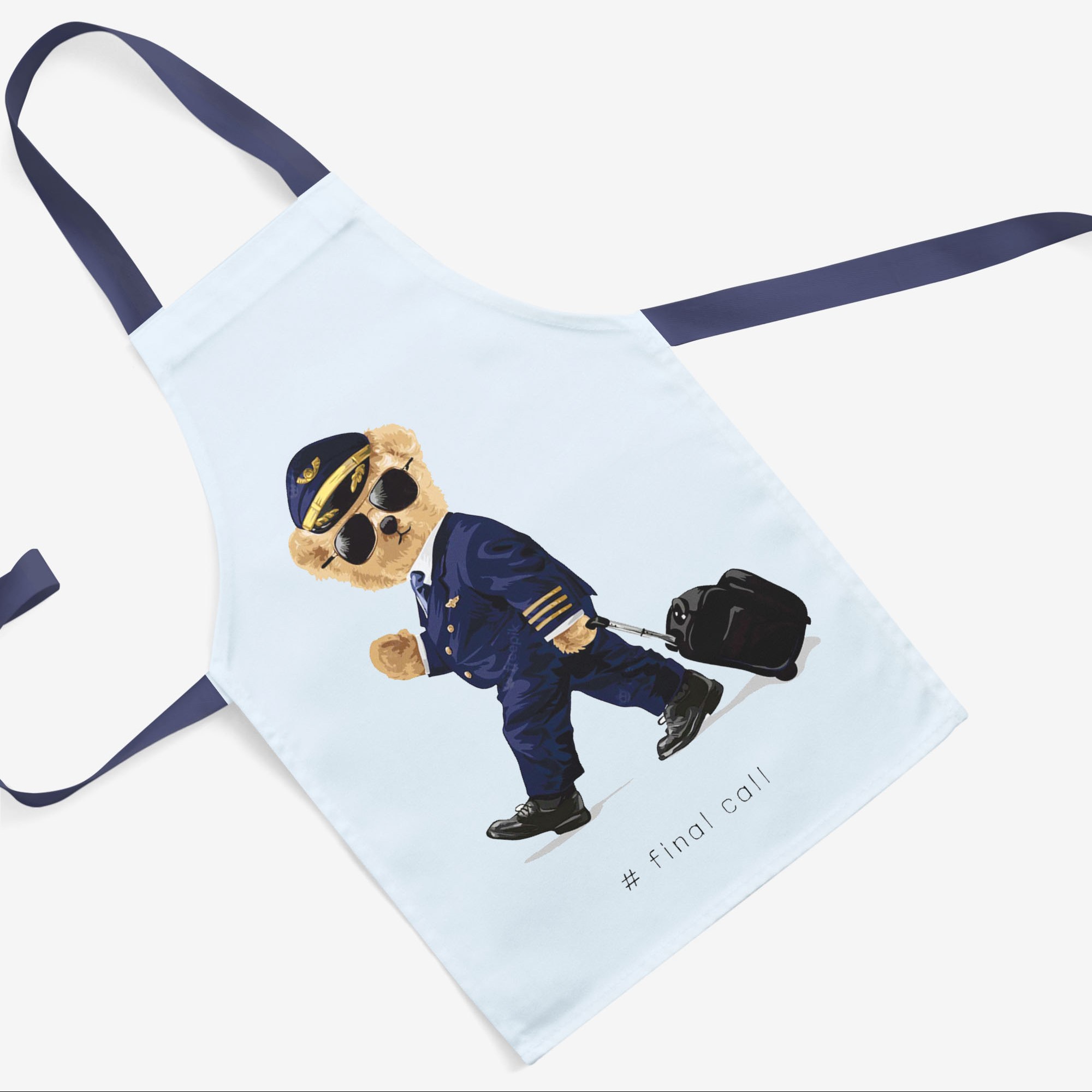 پیشبند تدی مخمل چاپ دیجیتال قابل شستشو و رنگ ثابت دارای آستر ضدآب کد24