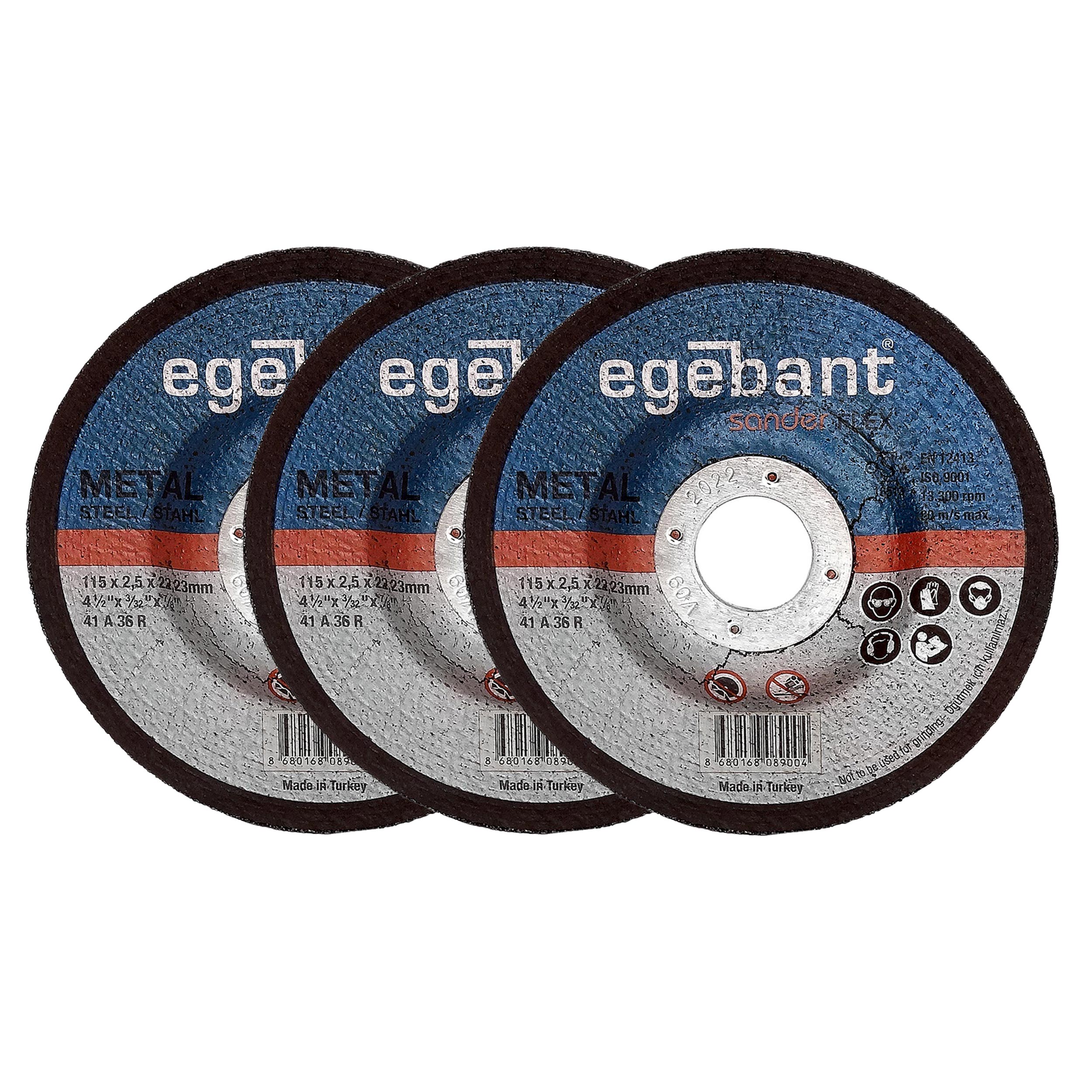 صفحه برش آهن اگبانت مدل ART-Eg-115x2.5-3 مجموعه 3 عددی