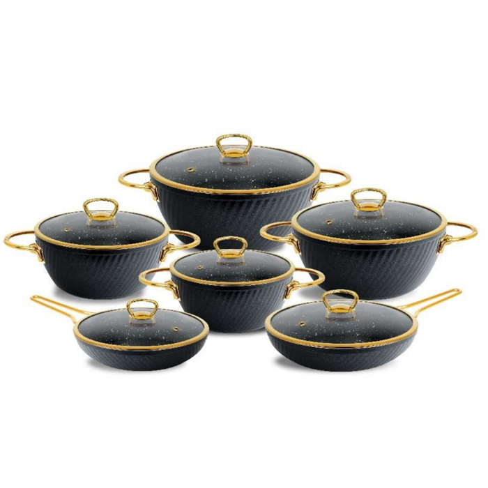 سرویس قابلمه 12 پارچه MGS یراق استیل