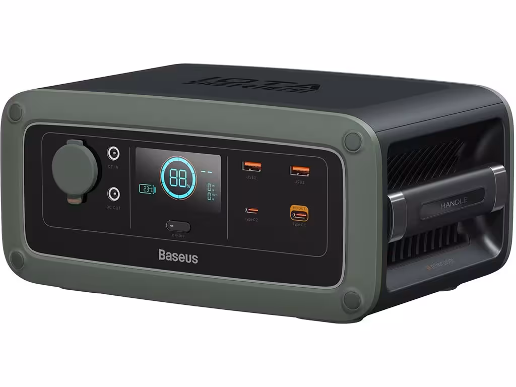 اینورتر و پاوربانک قابل حمل 90000 میلی‌آمپرساعت بیسوس Baseus IOTA Portable Power Station 420W PPYT010106