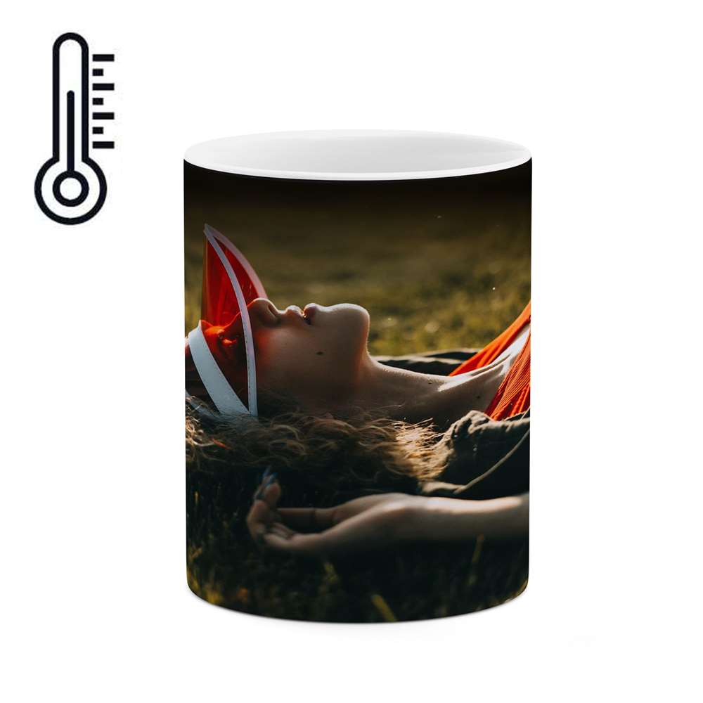 ماگ حرارتی کاکتی طرح دختر مدل mgh16802