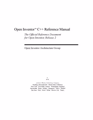 خرید و دانلود نسخه کامل کتاب Open Inventor C   Reference Manual: The Official Reference Document for Open Inventor, Release 2