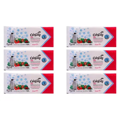 کیسه فریزر پنگوئن مدل p120 شش بسته 120 عددی